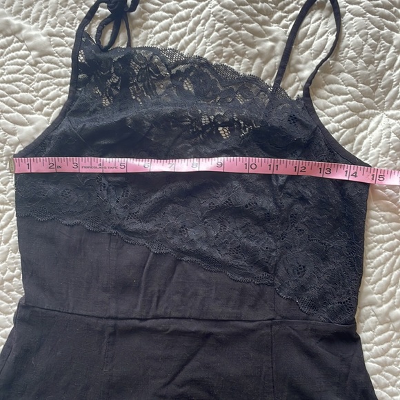 Intimately Free People Black Mini Slip Dress lace - Picture 9 of 9